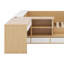 Lit plateforme avec tiroirs, tablettes, bureau et garde-robe-792133673