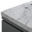 Meuble-lavabo simple 36 po en marbre de Carrare