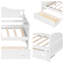 Lit de jour simple en bois massif avec tiroirs de rangement - Canapé-lit à double usage pour le salon ou la chambre d'amis, aucun sommier requis