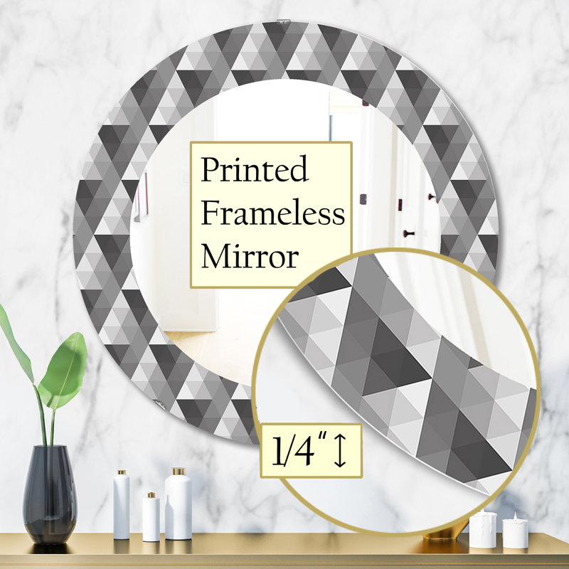 Accent Mirror, 23.6" H x 23.6" W, Triangular Colourfields