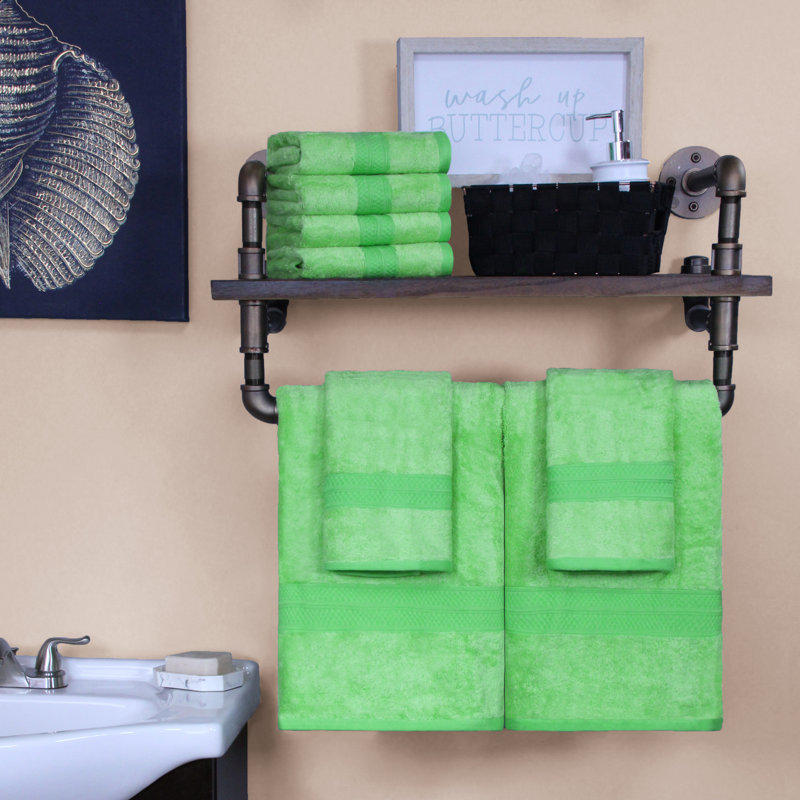 Scholz 8-Piece Cotton Blend Towel Set , Spring Green