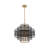 Granten 6-Light Pendant In Matte Black With Warm Brass