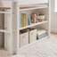 Lit mezzanine pour enfants 44,4 po H blanc avec bureau coulissant