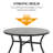 Argyri 44" Round Metal Outdoor Dining Table