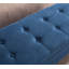 Banc de lit avec rangement en tissu bleu