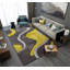Tapis abstrait gris / jaune Karlton-29261409