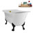 58" Streamlin Clawfoot Tub,Tray,Drain, Clawfeet-101628926-102219868