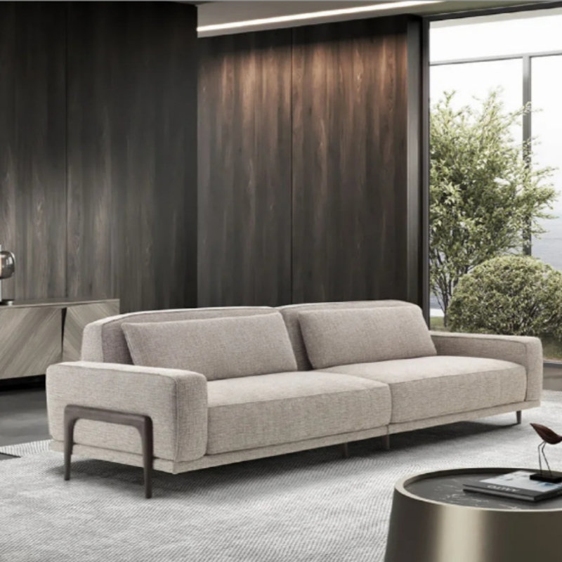 Minimal Solid Wood Living Sofa