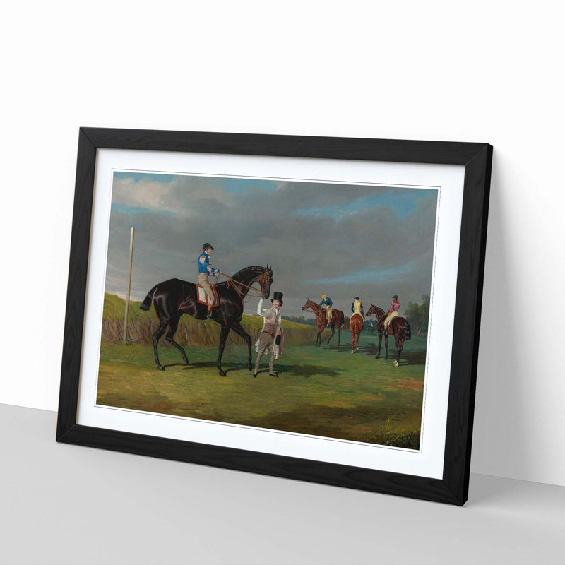 The Doncaster Gold Cup by John Frederick Herring - Framed Print, Black