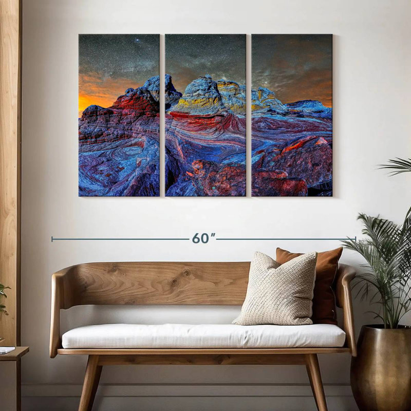 Alvord, crépuscule profond, poche blanche, Arizona, H 32 po x l 50 po