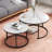 Sintered Stone Top Nesting Coffee Table Set-1785501445-1785501446