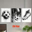 «Ink Soccer Element», impression sur toile 3 pièces pour salle de jeux-1446539102