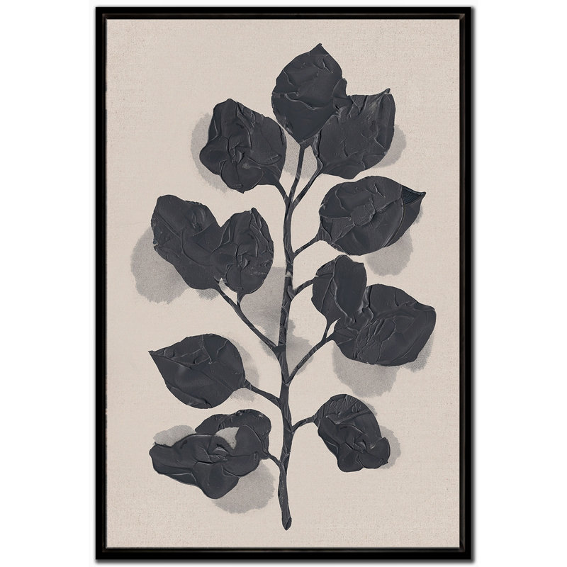 Black Rose Silhouette II Canvas Wall Art