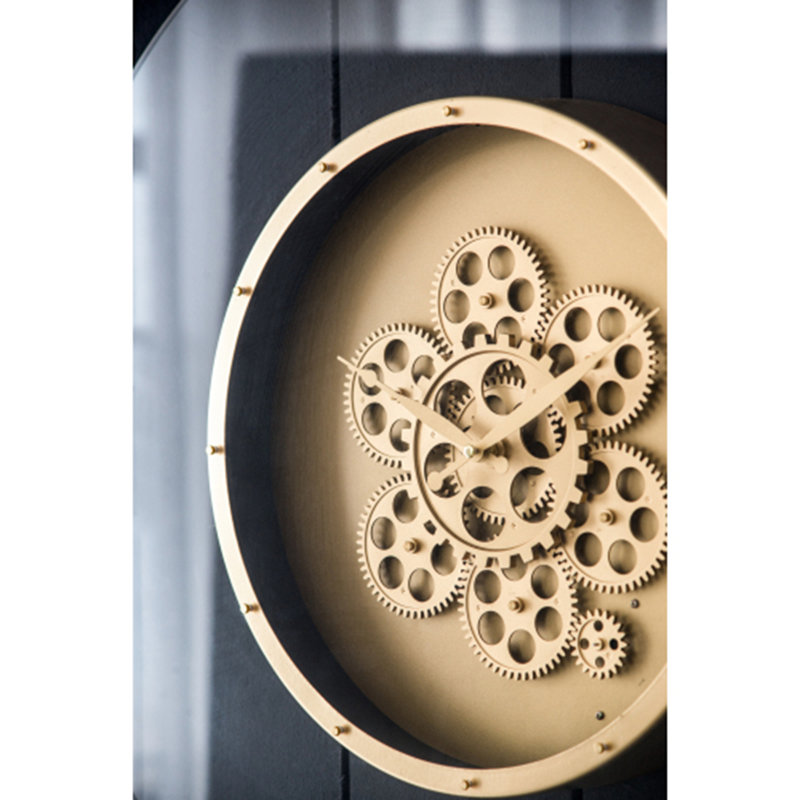 23.5" Round Moving Gear Roman Numeral Clock