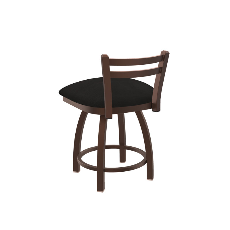 Tabouret de coiffeuse en métal Jackie, Bronze, Vinyle - Espresso Canter