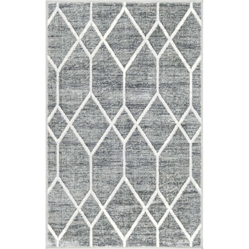 Tapis contemporain de couleur granit Clidy, Rectangle 3 pi 3 po x 5 pi 3 po
