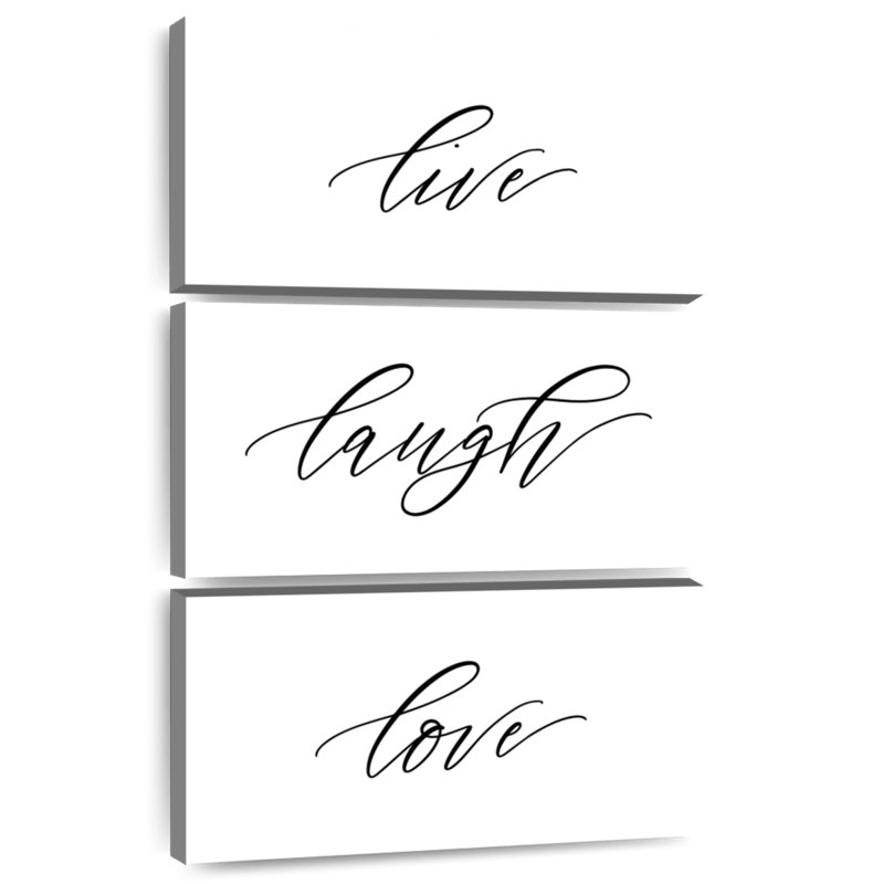 Tergel Minimalist Live Laugh Love, H 65 po x l 42 po