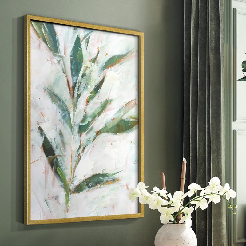 «Tropical Foliage Study I», reproduction encadrée - bois massif, H 28 po x l 22 po