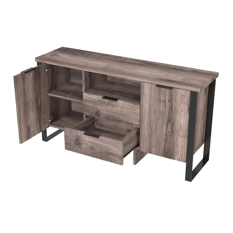 Buffets avec rangement Dianni, Brun foncé