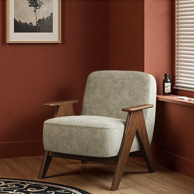 Fauteuil de loisirs rétro pour se détendre., Beige