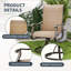 4 chaises de salle à manger pivotantes 360 ° 4 pièces - Ensemble de salle à manger de patio ergonomique pour la cour, le balcon et l'extérieur-1230154500