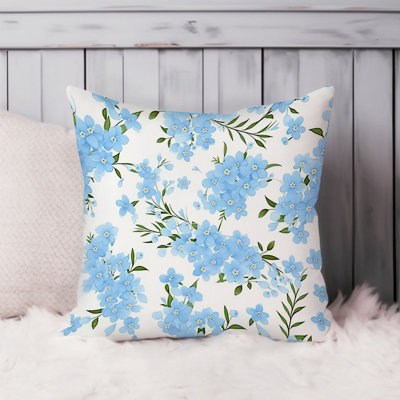 Floral Blue Flower Floral Modern Cottagecore Pattern VII Flowers Modern Cottage