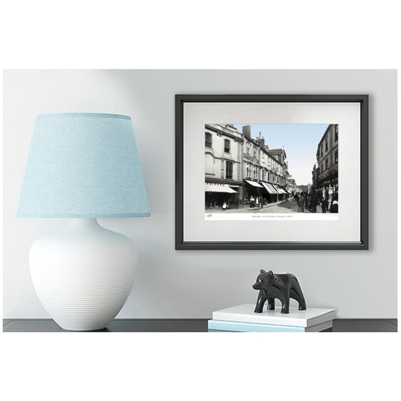Truro, Victoria Place 1897 by Francis Frith - Single Picture Frame Print, 40cm H x 50cm W x 2.3cm D