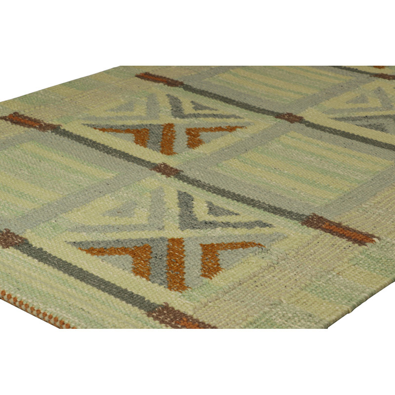Scandinavian Wool Geometric Area Rug, Rectangle 6' x 9'