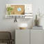 Wall Mail Storage Organiser with Key Hooks and Corkboard