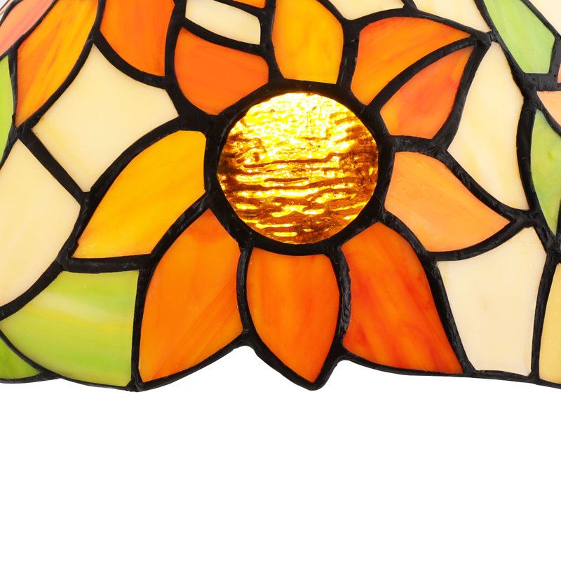 Plafonnier Tiffany, lampe encastrée en verre