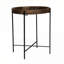 Table basse en bois de manguier avec pieds en fer pliables, peu encombrants Facile à déplacer pour le salon