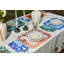Embroidered Linen Scalloped Stripe Double-Sided Placemats-1578562847