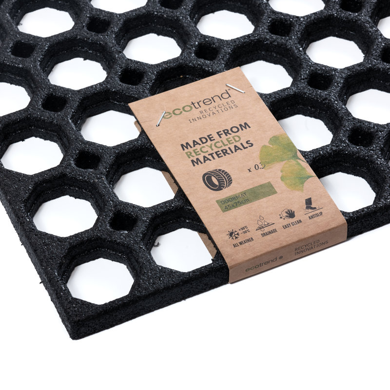 Ranite Non-Slip Geometric Doormat, 75cm W x 45cm H