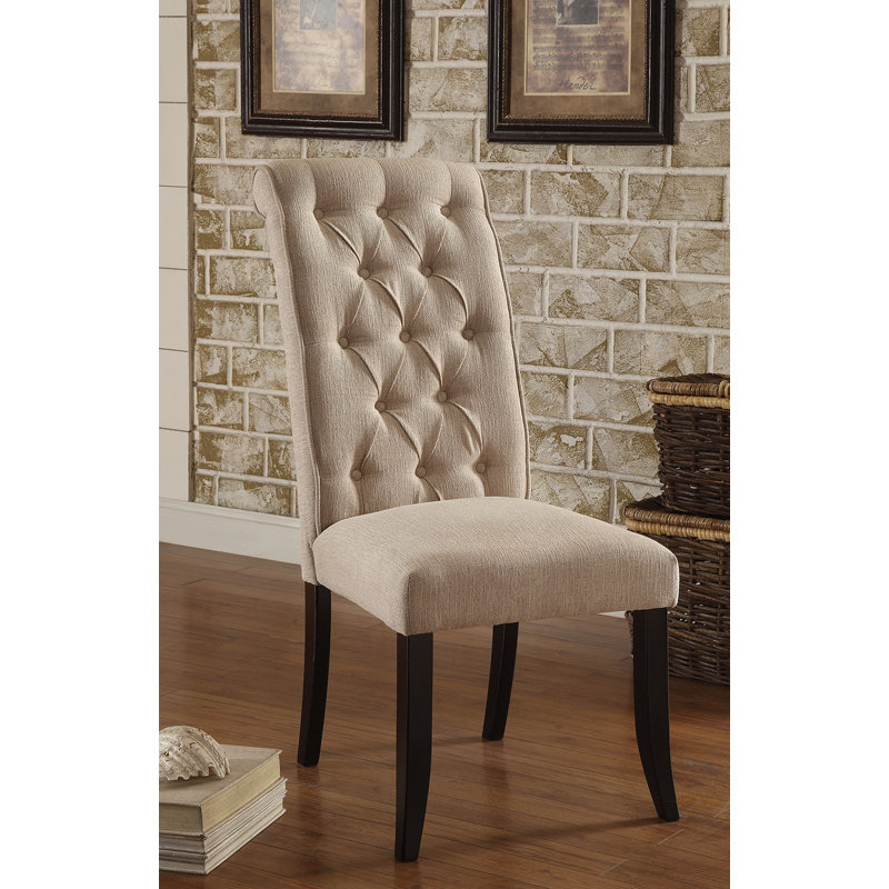 Chaise d’appoint en lin à expresso Firkins