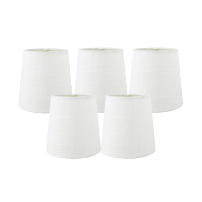 Ensemble de 5 abat-jours en lin à coquille d'œuf Gracie Oaks, 4 po x 6 po x 5 po