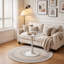 Table de salle à manger ronde moderne de 61 cm (24 po) de forme tulipe avec pied central-822681480-822681481