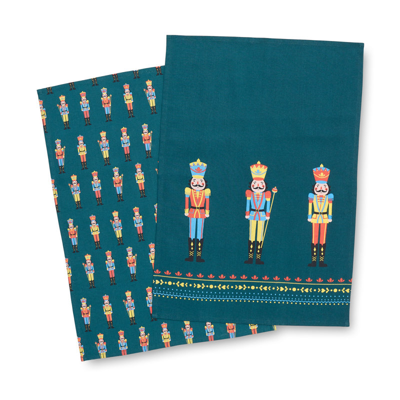 Christmas Nutcracker Cotton Tea Towels