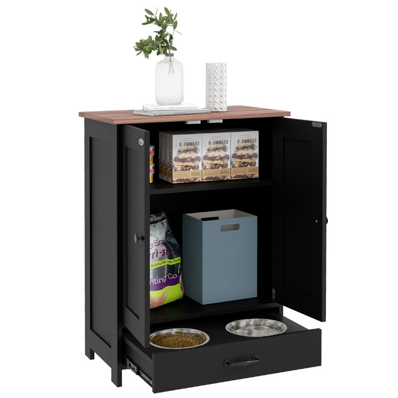Dog Feeding Station with Storage Pet Feeding Station with Dog Bowls