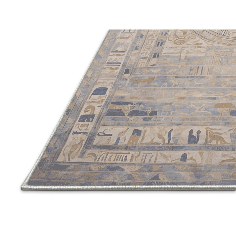 Tapis beige soyeux et moelleux, Rectangle 2 pi x 3 pi