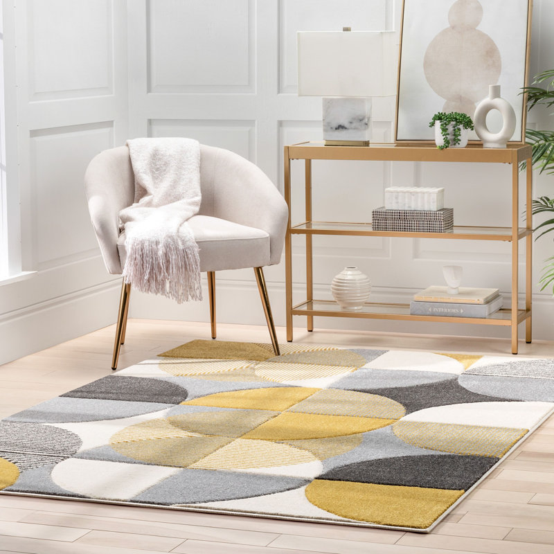 Astrid Geometric Synthetic Area Rug, Rectangle 160 x 220 cm