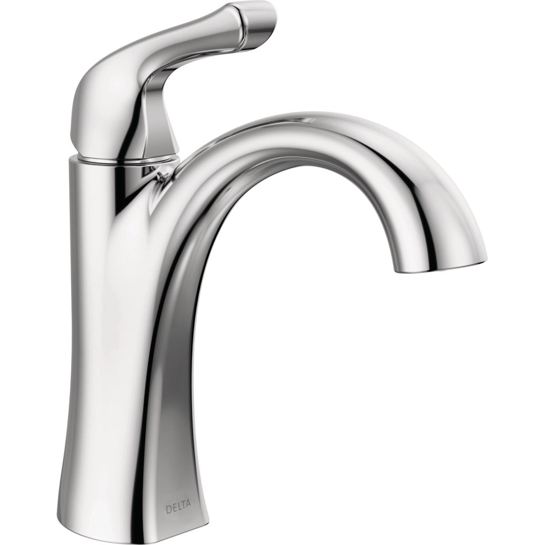 Arvo Single Hole Bathroom Faucet with Drain Assembly, Single Handle Bathroom Sink Faucet Delta 