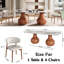 Ensemble de table de salle à manger à double piédestal 5 pièces 87 "/ 94" - Noyer-1630589528-1630589530-1630589532