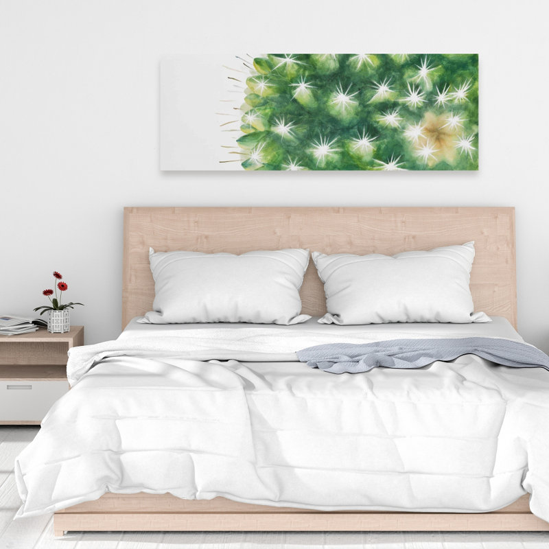 Mini cactus aquarelle | Décoration de chambre exotique à motif floral, H 48 po x l 16 po