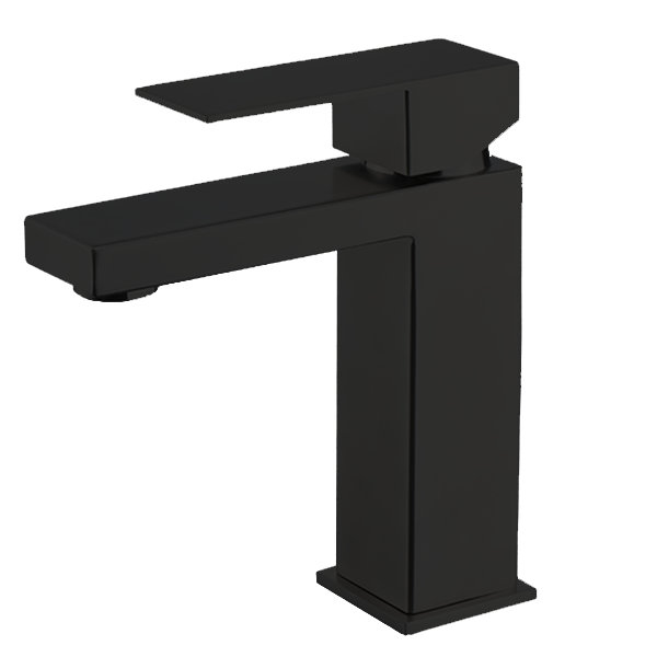 Trova Single Hole Bathroom Faucet with Drain Assembly, Black