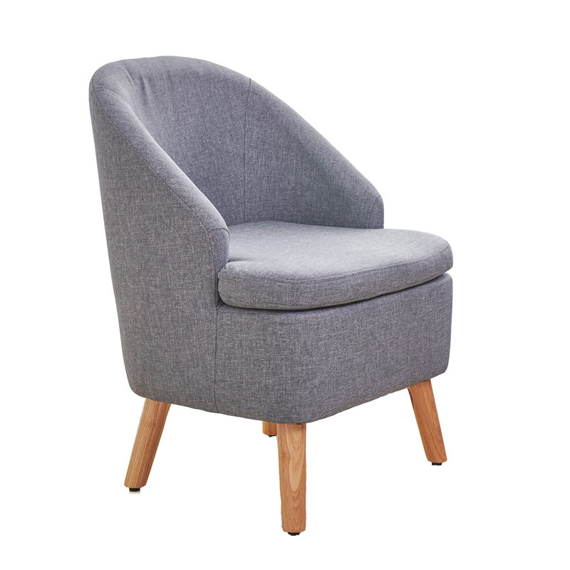 Florrine Upholstered Armchair, Gray Linen Blend