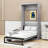 Twin Size Murphy Bed, can be Folded into a Cabinet