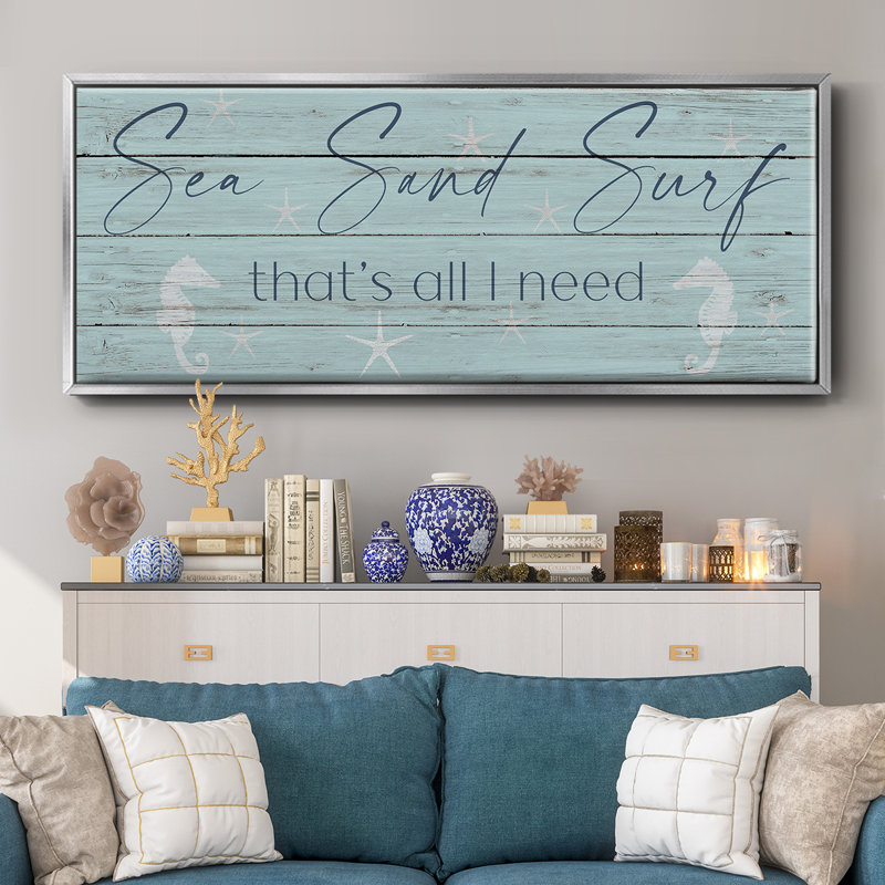 Sea, Sand, Surf - Toile encadrée