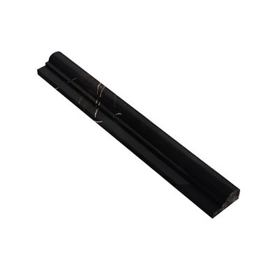 Absolute Black 2" x 12" F1 Chair Rail Granite Look Wall Liner