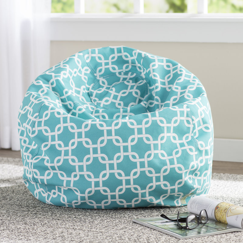fauteuil sac de pois Banas, H 23 po x l 35 po x p 35 po, Polyester sarcelle