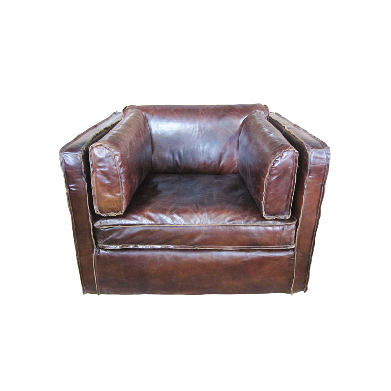 Cartagena Leather Club Chair, Tan